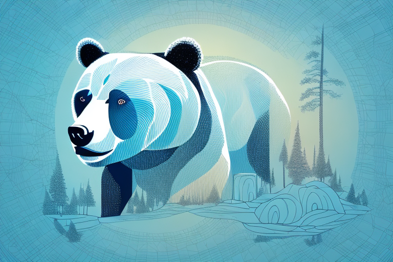 A bear in a dream-like setting