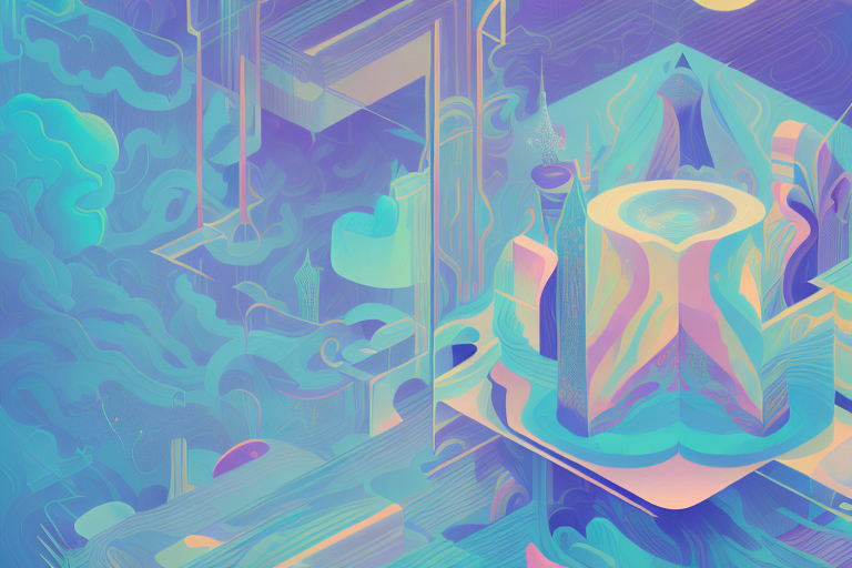 A dreamscape with surreal elements