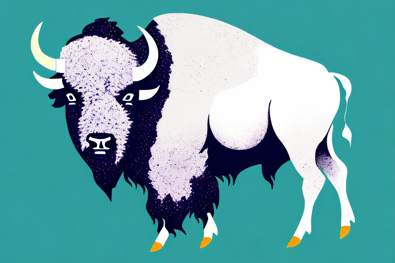 A bison in a dream-like setting