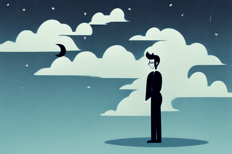 A black shirt blowing in the wind against a night sky