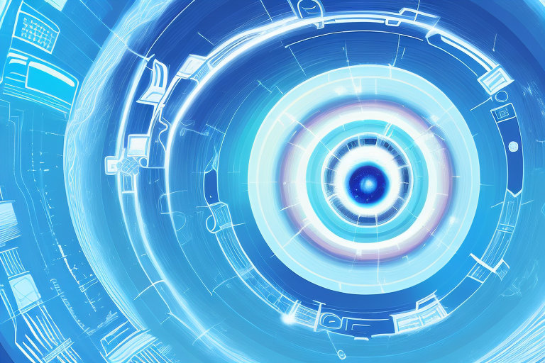 A blue ring with a dreamy