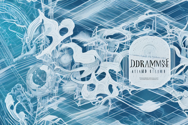 A dreamscape featuring a skeletal structure