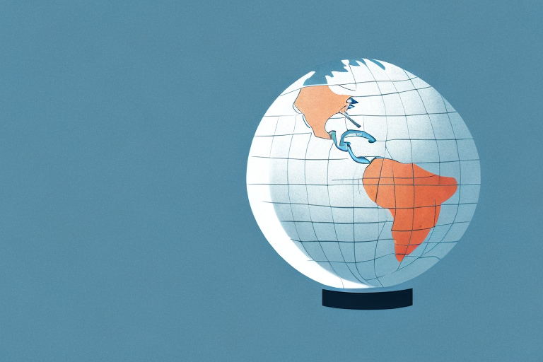 A globe with a dream-like atmosphere surrounding it