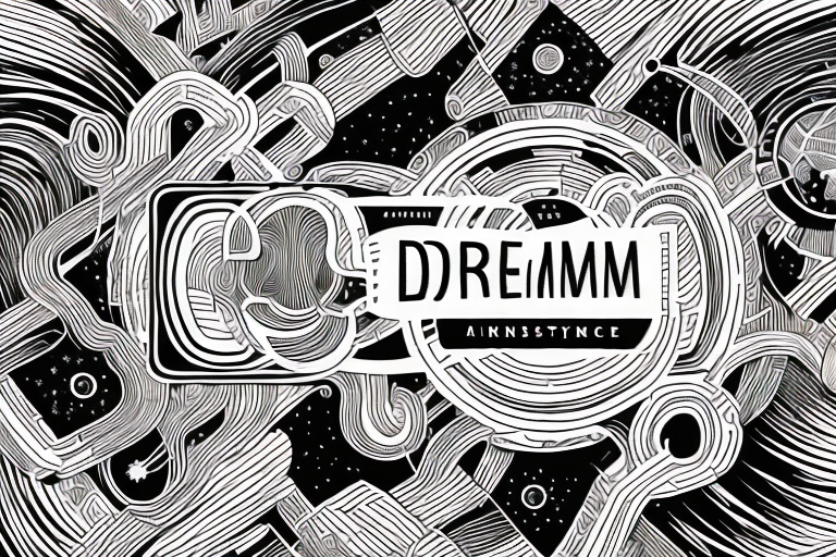 A dreamscape with a blacked-out area in the center