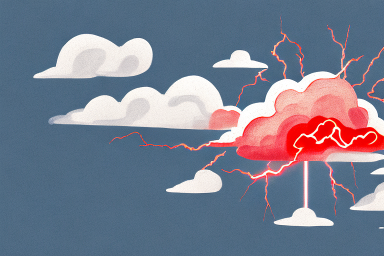 A red and black cloud