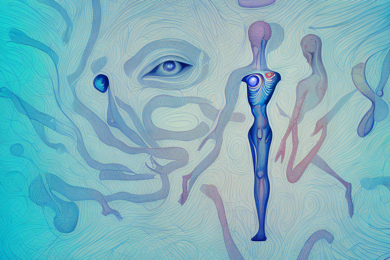 A dreamscape featuring surreal body parts