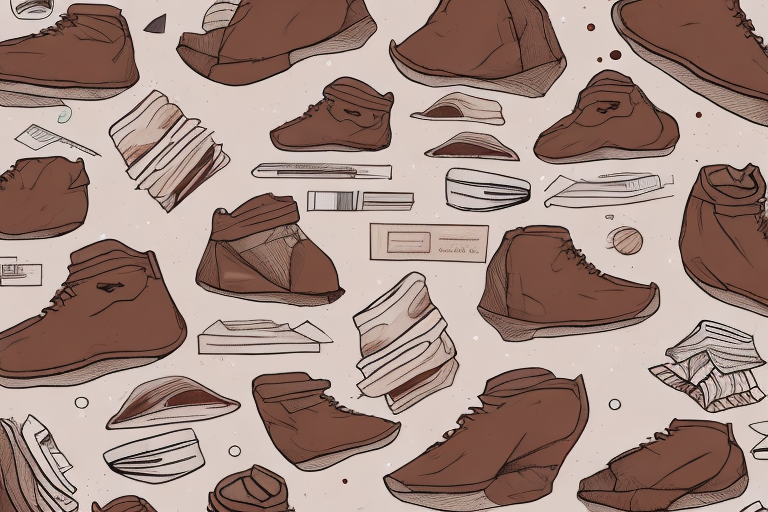 A pile of brown clothes in a dreamy setting