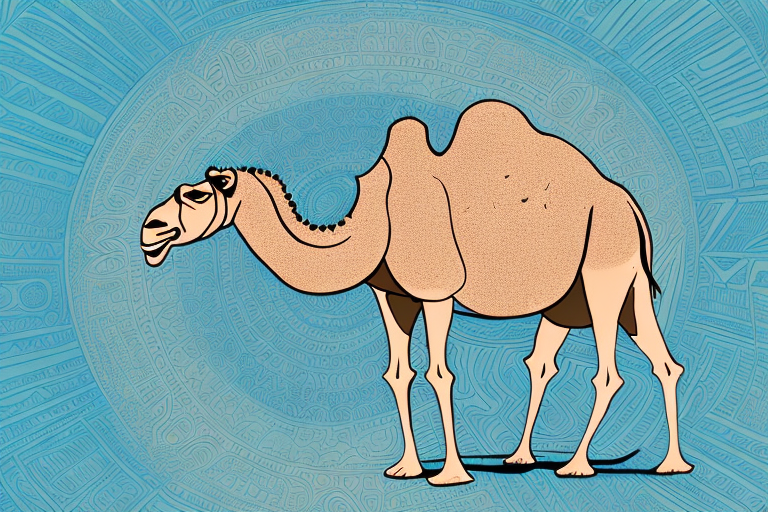 A camel in a dream-like setting