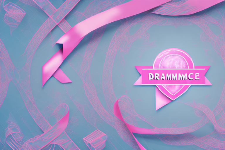 A dreamscape featuring a pink ribbon