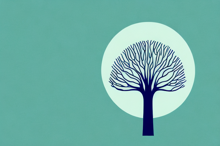 A dreamscape with a tree in the foreground