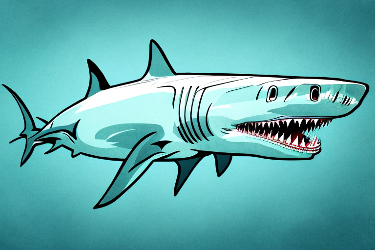 A dead shark in a dream-like setting