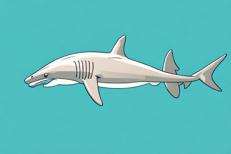 A hammerhead shark swimming in the ocean