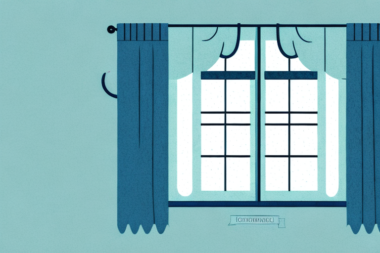 A window with curtains billowing in the wind