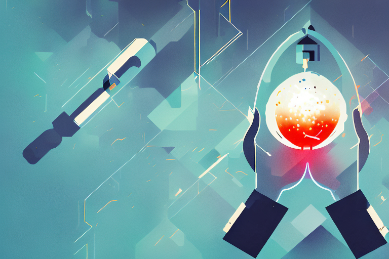 A grenade exploding in a dreamlike environment