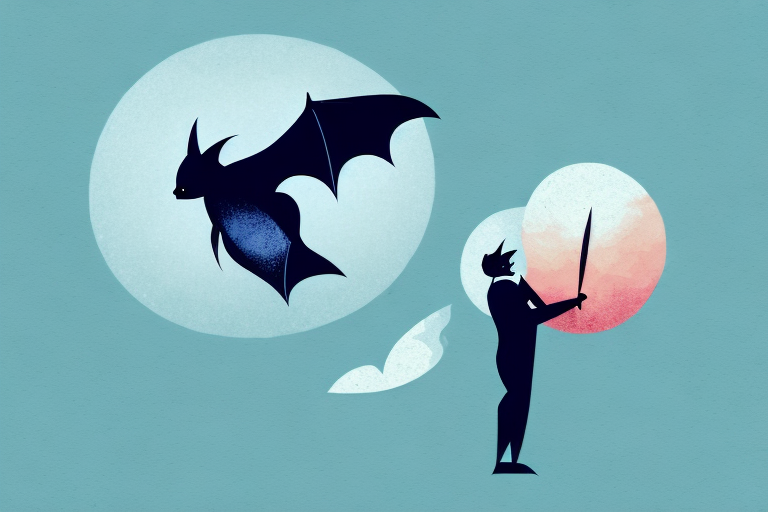 A bat being killed in a dream-like setting