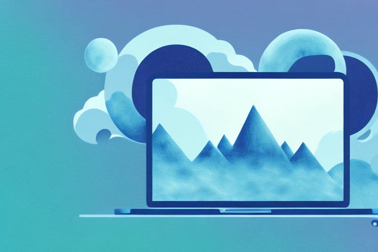 A laptop with a dreamlike