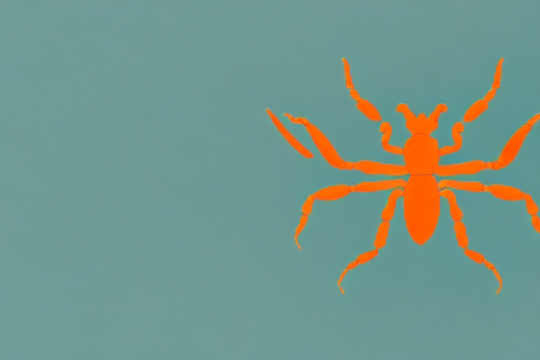 An orange scorpion in a dream-like setting