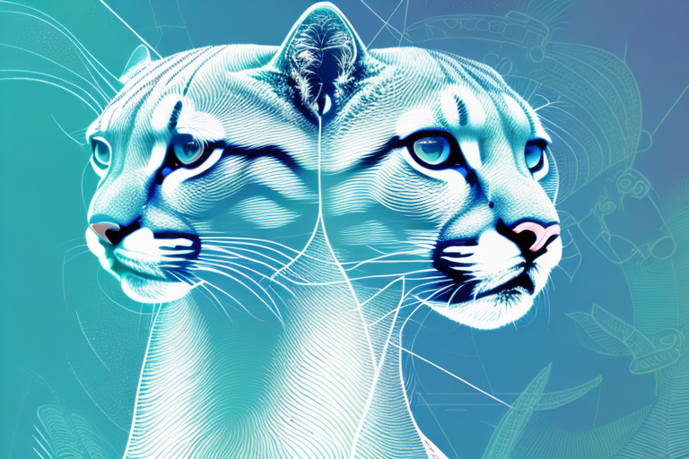 A puma in a dream-like setting