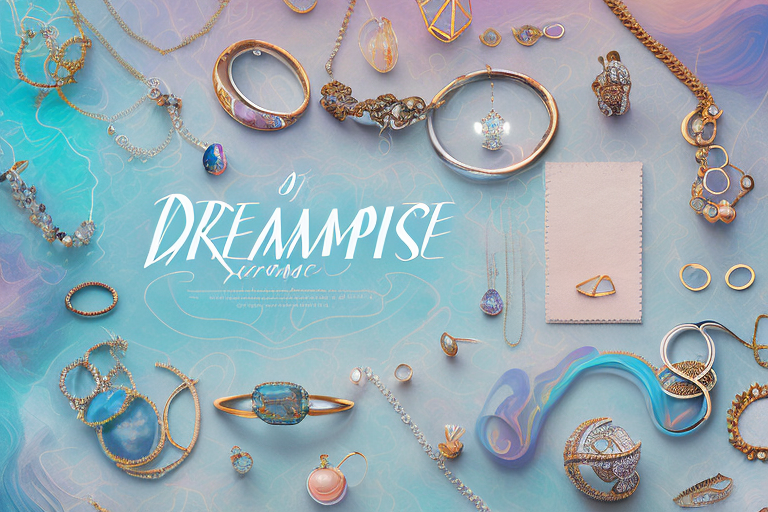 A dreamscape featuring a variety of jewelry items