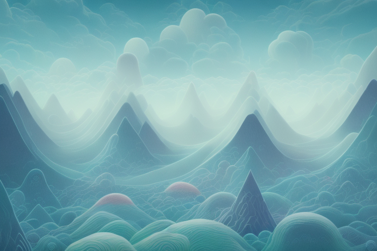 A dreamlike landscape with surreal elements