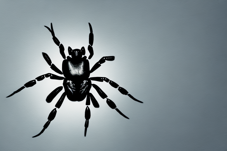 A black widow spider in a dreamlike setting