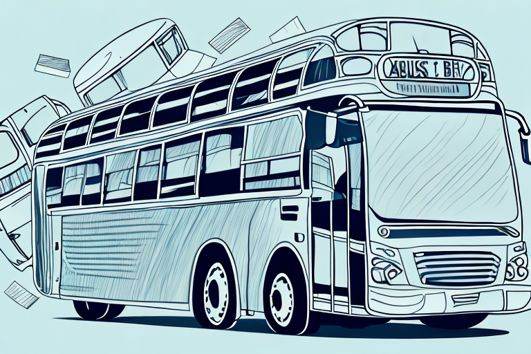 A bus crash scene