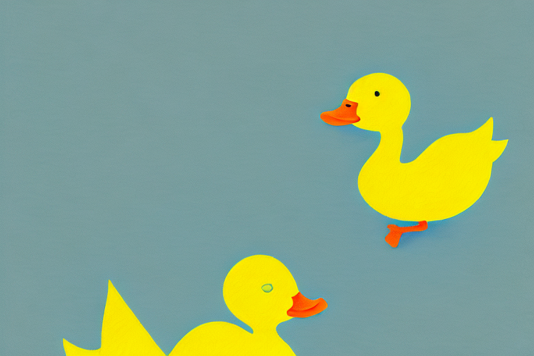 A yellow duckling in a dream-like setting