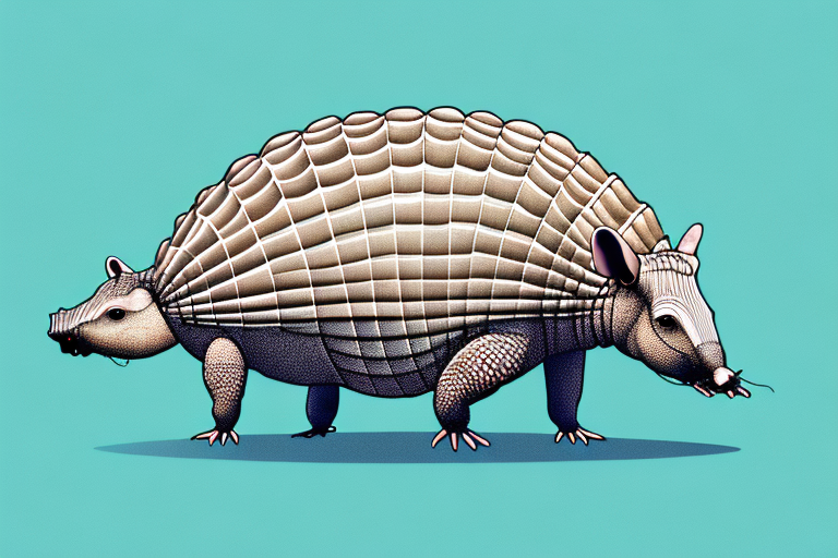 An armadillo in a dreamlike setting