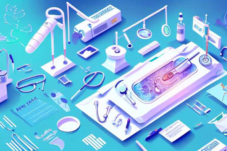 A dreamscape with a surreal medical operation taking place