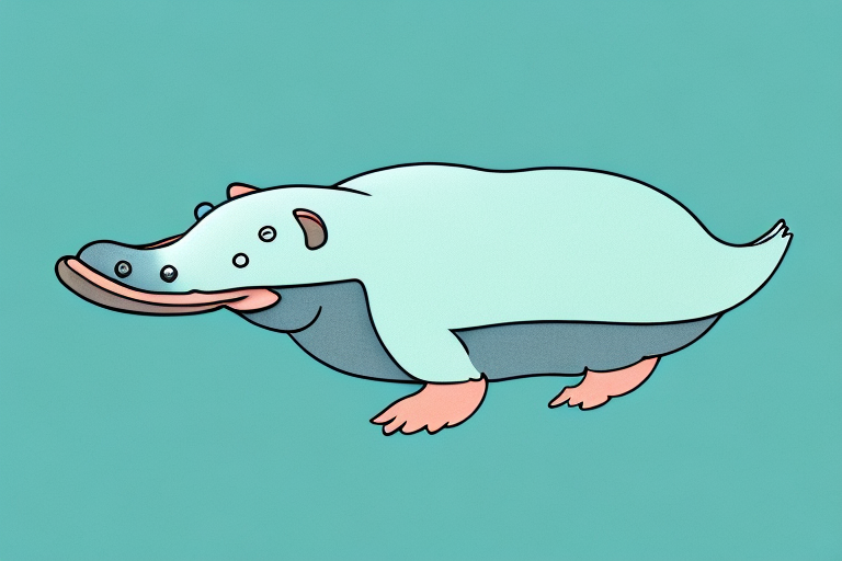 A platypus in a dream-like setting