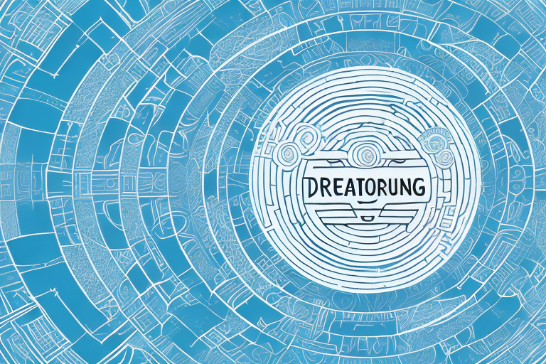 A dreamscape with a door in the center