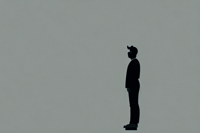 A person standing in a dark and mysterious landscape