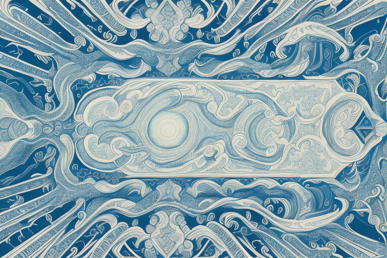 A dreamscape featuring a ceiling with intricate details