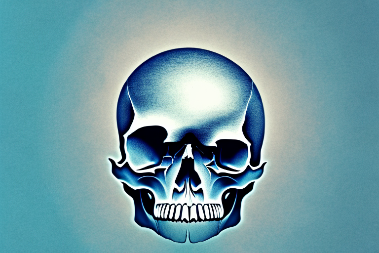 A skull in a dream-like setting