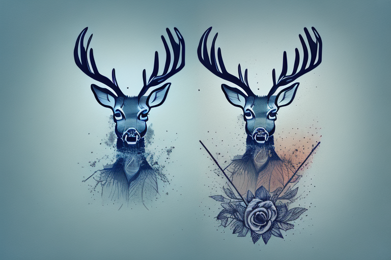 A dead deer in a dreamlike setting