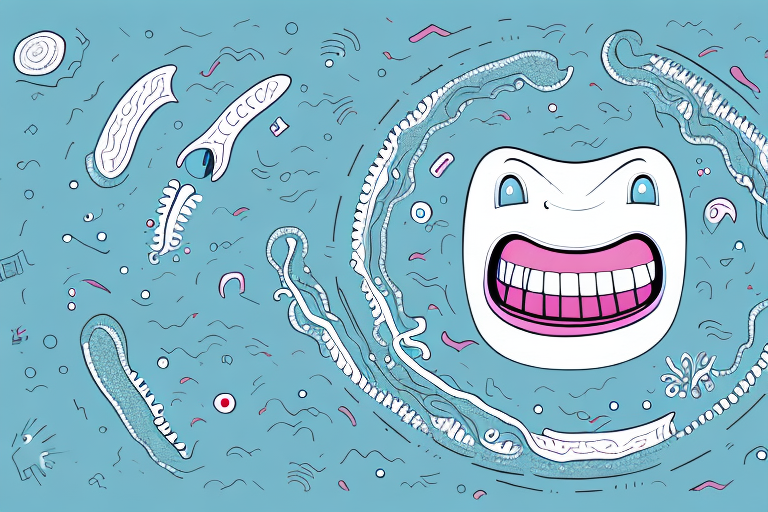A dreamscape featuring a set of wiggly teeth