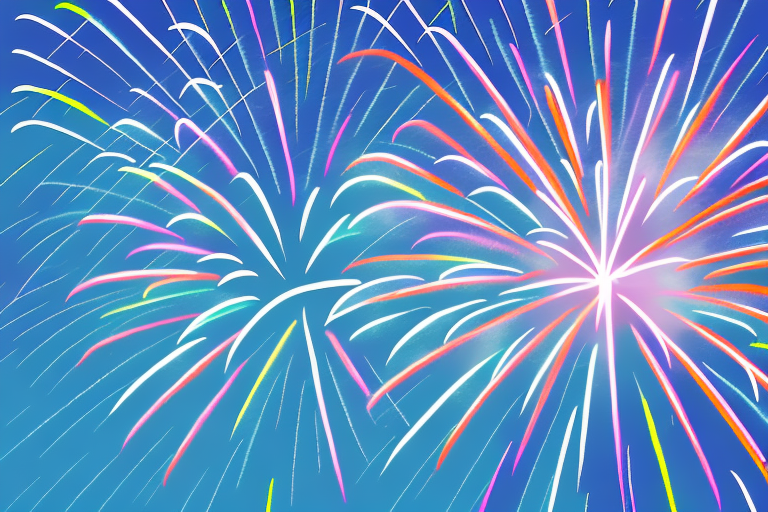 A night sky filled with colorful fireworks