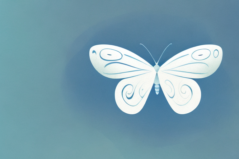 A white butterfly in a dream-like setting