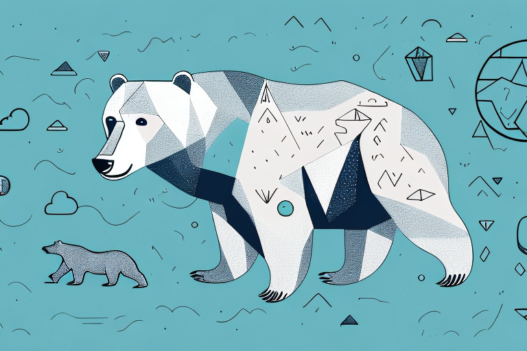 A bear chasing a person through a dreamscape