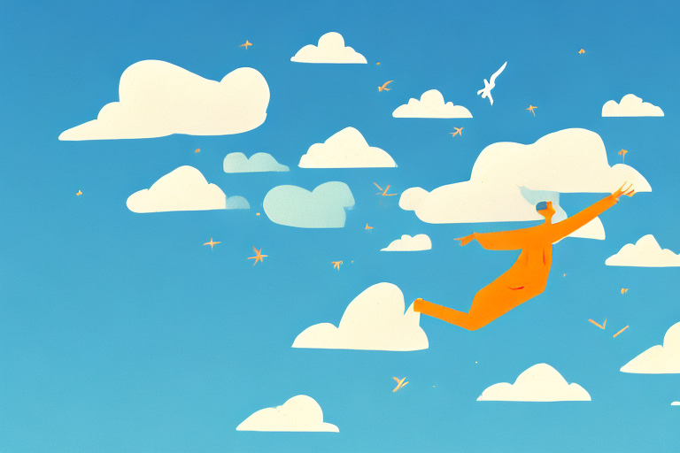 A person soaring through the sky