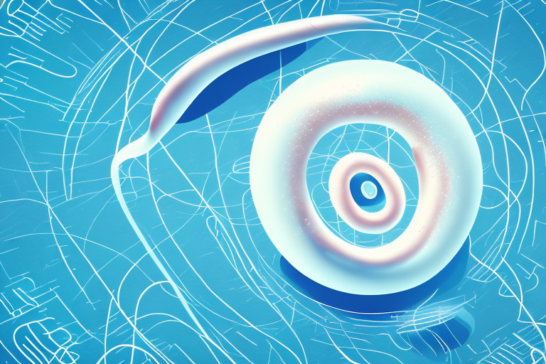 A sperm in a dream-like setting