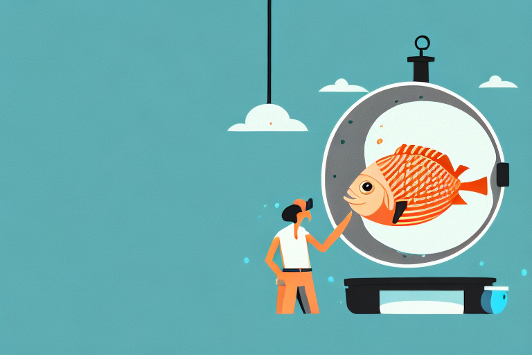 A fish frying in a pan with a dream-like atmosphere