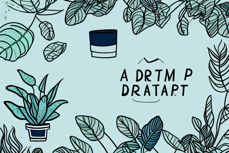 A potted plant in a dreamlike setting