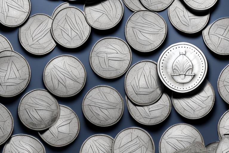 A pile of silver coins