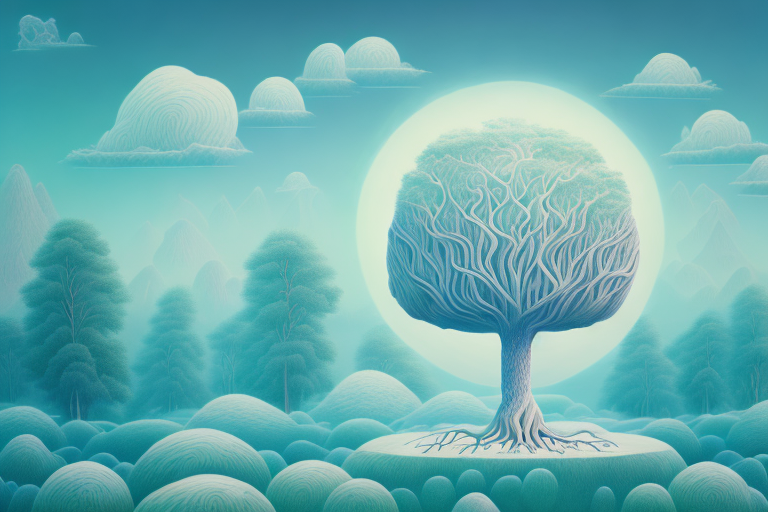 A dreamscape with surreal elements