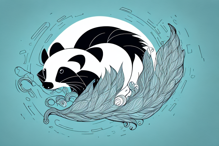 A skunk in a dream-like setting